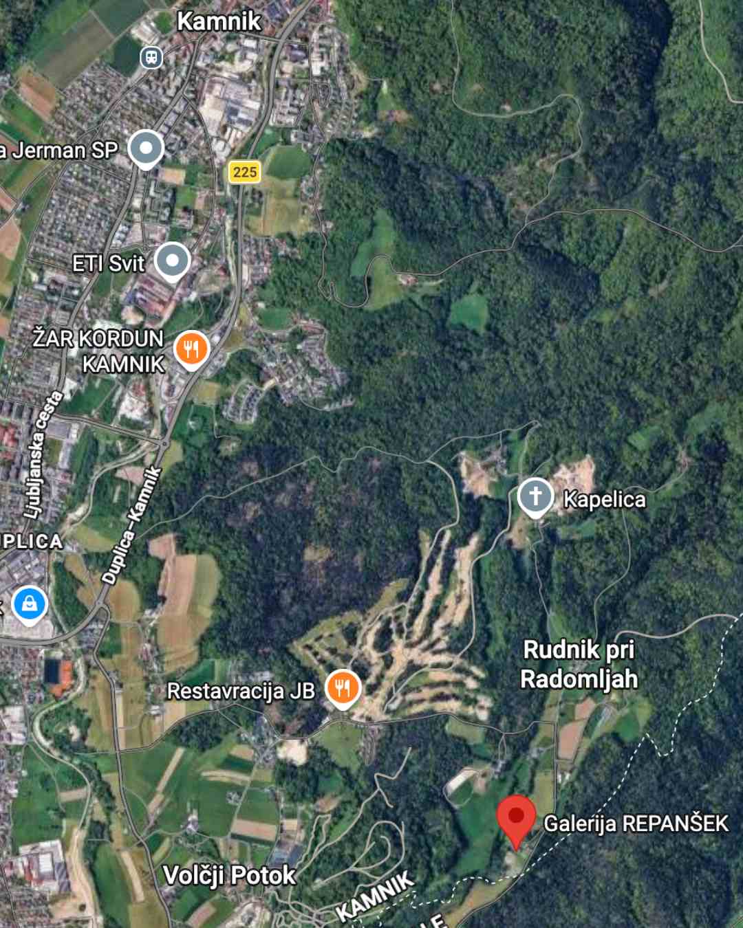 Galerija Repanšek - lokacija na zemljevidu